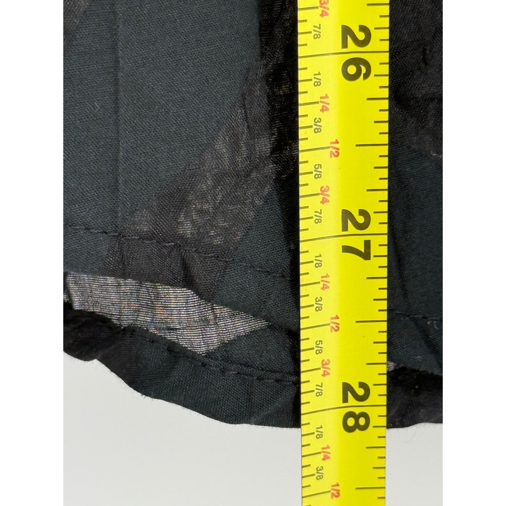 CB Plus Casual Womens Charcoal Grey Crinkle Print 3/4 Sleeve Blouse Shirt Sz 1X - Picture 3 of 8